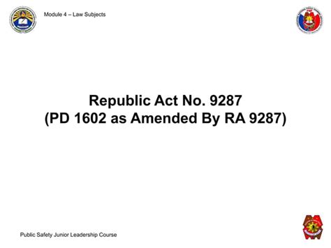 ra 9287 illegal gambling